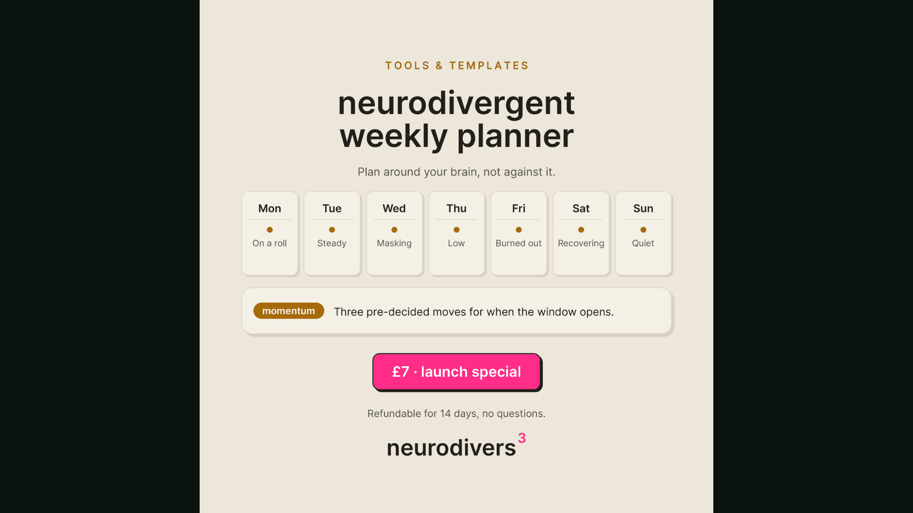Neurodivergent Weekly Planner cover image